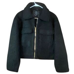 Love for Humanity Black Label Modern Glam Faux Fur Jacket Black Women M